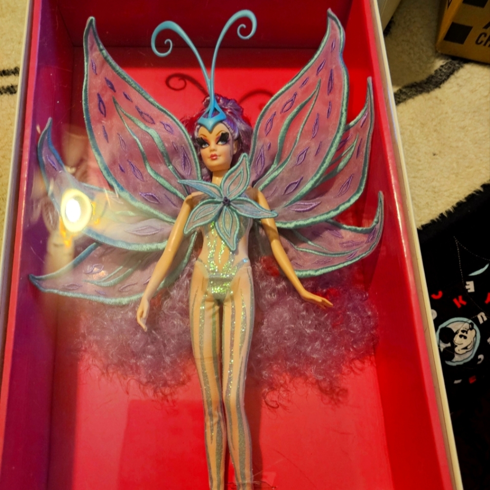 Barbie Collector Doll with Purple & Blue Wings. Bob Mackie Gold Label STAR Gazer